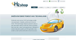 Desktop Screenshot of h2shop.cz